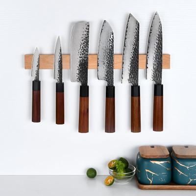 China 16 Inch Magnetic Knife Holder Wooden Premium Sustainable Space Saving Magnetic Kitchen Knife Holder With Strong Magnetic for sale