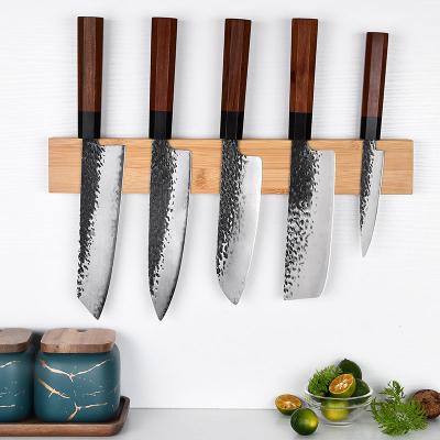 China 16 Inch Viable Bamboo Magnetic Knife Holder Powerful Magnetic Knife Holder For Home Kitchen Wall Tool Rack for sale