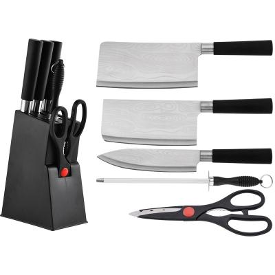 China Sustainable Wholesales Manufacturers OEM Premium 6 Piece Chef Cleaver Knife Set With Sharpener for sale