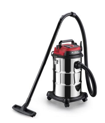 China Cyclone Technology 1200W/30L Electric Wet Dry Vacuum Cleaners Fine Filtration System With Fan Function Metal Tank for sale