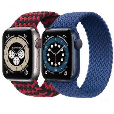 China Fashionable Hot Sale Edition HY Watch Band Strap Pride Pistachio Color Braided Solo Loop Band Strap For Apple Watch For Iwatch Se 5 4 3 Series for sale