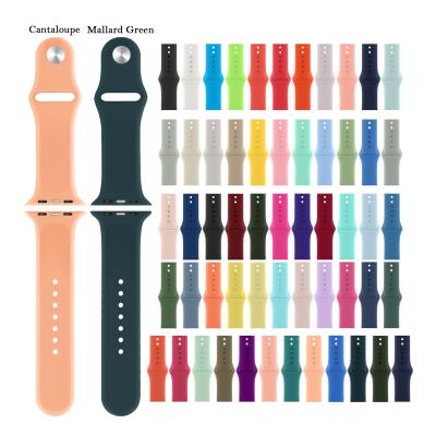 China Rubber For I Watch Series 7 6 5 4 3 2 1 Strap , 38mm Silicone Strap Sports Watch Strap Rubber Band 42mm For Apple Watch for sale