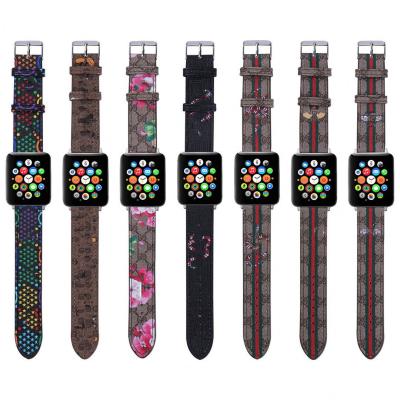 China Comfortable Luxury Leather Watchbands With Apple Watch Band 38mm 40mm 42mm 44mm For Iwatch Series 6 5 4 3 2 1 Se for sale