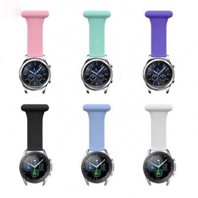 China Waterproof For Samsung Galaxy Watch Band 2 Active Silicone Pin Nurse Galaxy Band 20mm 22mm For Samsung Galaxy Active 2 Watch Bands for sale