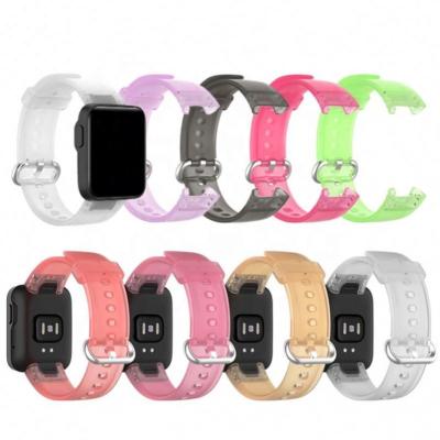 China Transparent Color Smart Watch MI Band For Redmi Band Strap Sports MI Warch Lite Smart Strap For Xiaomi MI Watch for sale