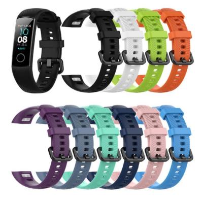 China Water Resistant Silicone Strap For Huawei Honor Band 4 Strap Replacement Smart Watch Band For Honor Band 5 Strap for sale