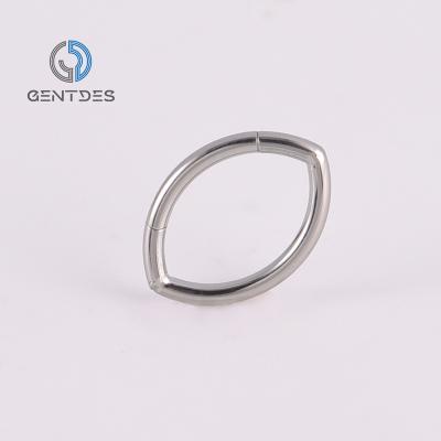 China FASHIONABLE Minimalist Magnetic Nose Ring Medical Grade Titanium ASTM F136 Stud Hinged Segment Nose Ring Hoop for sale