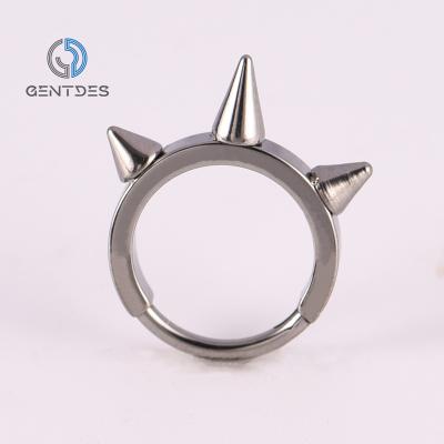 China Trendy Body Jewelry ASTM F136 Rivet Belly Nipple Piercing Titanium Lip Piercing Ring Cartilage Helix Nose Ring Labret Earrings for sale