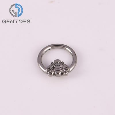 China 2022 FASHIONABLE Hypoallergenic Titanium Nose Ring Stud Piercings Bee Shape Nose Ring G23 Body Jewelry Sniff Rings For Women for sale