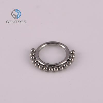 China New Arrival FASHIONABLE Nose Design G23 Surgical Titanium Nose Rings Waterproof Beaded Nose Piercing Ring For Chic Women for sale