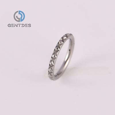 China FASHIONABLE Wholesale Titanium Steel Surgical Steel Nose Stud Jewelry Hypoallergenic Textured Nose Ring Stud For Women for sale