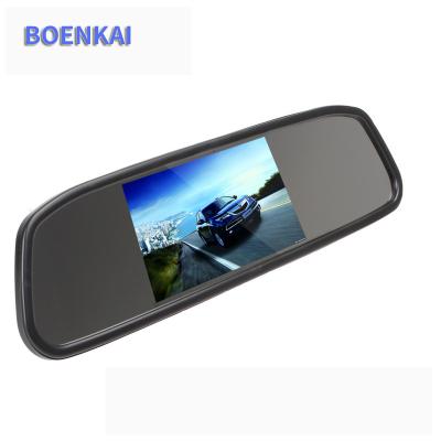 China CarPlay Car Rear View Mirror Monitor With 4.3 Inch TFT LCD Monitor Car Auto Monitor Reverse Display for sale