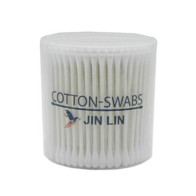 China 200pcs zero waste disposable eco stick earbud cotton tip organic bamboo paper swab for sale