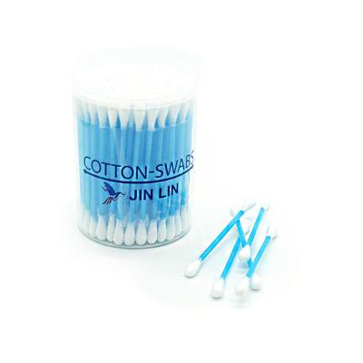 China Home Use+office+travel 2020 High Quality Plastic Cotton 100pcs Buds For Ear Clean for sale