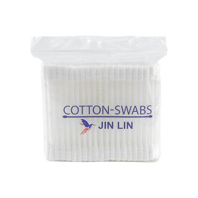 China 100pcs Ear Stick Spiral Cotton Swabs Disposable Cleaning Plastic Buds for sale