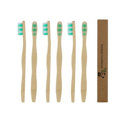 China Biodegradable Natural Bamboo Toothbrush With Case 100% Biodegradable Charcoal Bamboo Wood Toothbrush For Adults BPA Free for sale