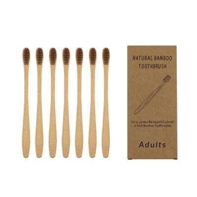 China Travel Private Label Eco-Friendly Biodegradable Organic Disposable Teeth Brush Adult Hotel Bamboo Toothbrush for sale