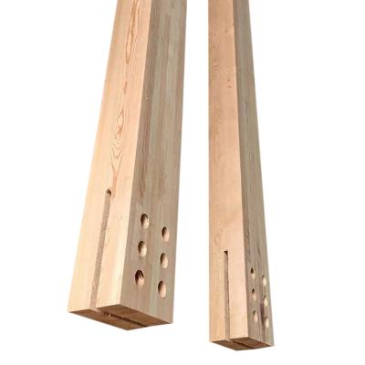 China Thermal Insulation Bonded Laminated Timber Structural Finger Jointed GLT Solid Wood White Wood Glulam for sale