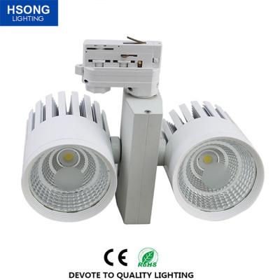 China Fashion modern design 20W 30W COB aluminum ceiling track led side spotlights spot light LED track light box for commercial for sale