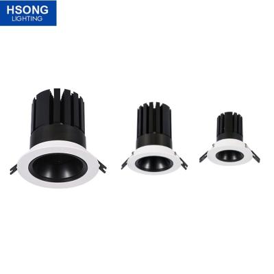 China Glare Free Anti Glare Anti Glare With Triac 0-10V Dali Dimmable LED Downlight 7W10W12W20W30W35W40W50W Tuya Zigbee Dimming LED COB Recessed Spotlight for sale