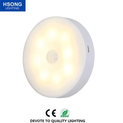 China Easy Installation HSONG Magenetic Wireless Home 3*AAA LED USB Battery Powered Charging Led Wardrobe Light for sale