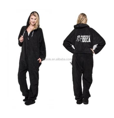 China Breathable women adult footed fleece onesie for sale