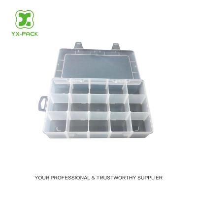 China Viable Clear White Plastic Storage Tool Box Screws Spare Part Jewelry Earring Case Container for sale