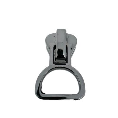 China Nickel Free Custom D-Ring Zipper Puller, Garment Metal Zipper Puller Auto-Lock Slider Brand Logo, Bag Zipper Customized for sale