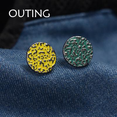 China Nickel Free 26L Jeans Button, Black Nickel Color, Painted Logo High Quality Hardware Trims Customized Logo for sale