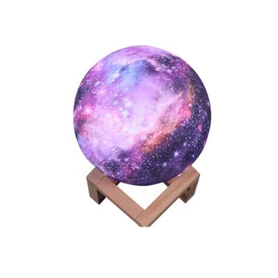 China 3D 7 Colors 16 Colors Flashing 15cm 3D Moon Lamp Printing Rechargeable 3D Night Light With Remote Control for sale