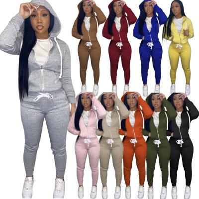 China Wholesale Custom Breathable Joggers Tracksuit Set Sweatsuit Women Hoodie Pants Two Piece Set Sweat Suits For Ladies for sale