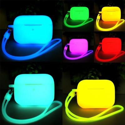 China For Earphone Tschick Glow in the Dark Fluorescent Earphone Cases For Apple Airpods Pro Luminous Shockproof Cover For Air Pods Protector Case for sale