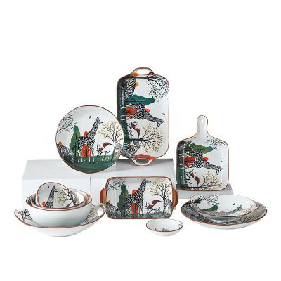 China Wholesale New Western Factory Ceramic Plate Dinnerware Sets for sale