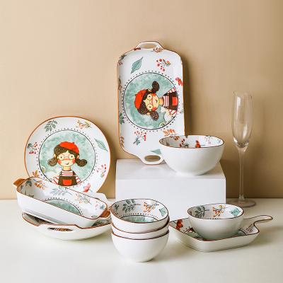 China New Factory Wholesale Western Porcelain Western Porcelain Ceramic Dish Dinner Other Party Dinnerware Set for sale