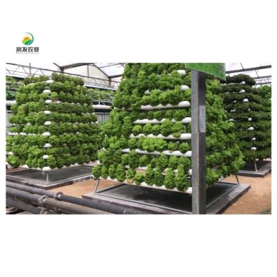 China Easy Installed Plastic Nft Hydroponics PVC Pipe Tower Hydroponics System For Growing Plant Vegetable for sale