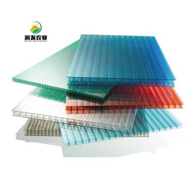 China Widely Used Polycarbonate Sheet 6mm 8mm Free Sample Wall Twin Hollow Sheet White Sunlight Plate for sale