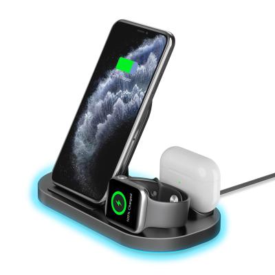 China Wholesale Portable Foldable Smart Wireless Cell Phone Tablet New Small 4 in 1 Watch Station Handphone Usb Desktop Charger for Iphone for sale