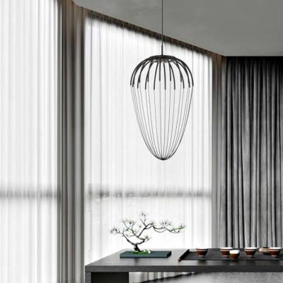 China Simple Modern Pendant Light Bedroom Metal Birdcage Chandelier Nordic Contemporary for sale