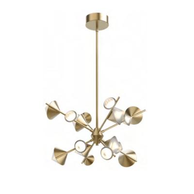 China Modern luxury indoor hotel gold starburst sputnik chandelier ceiling modern nordic for sale