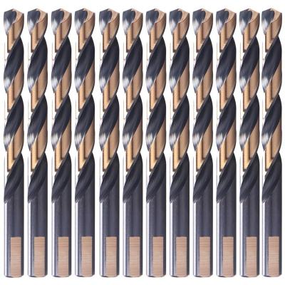 China Metal Drilling HSS Black and Gold Coated Twist Drill Bits, Metal Drill, Ideal for Drilling on mild Steel, Copper, Aluminum, Zinc Alloy etc for sale