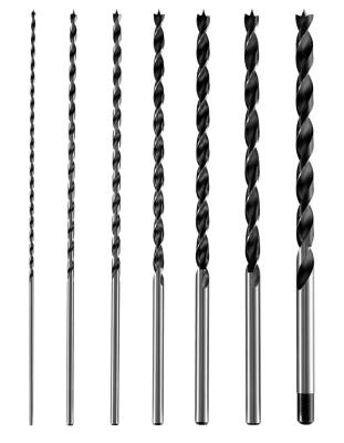 China Wood 12inch Long Brad Point Drill Bit Set - Extra Long Carbon Steel Wood Drill Bit Set for Hardwood, Plywood, Plastic for sale