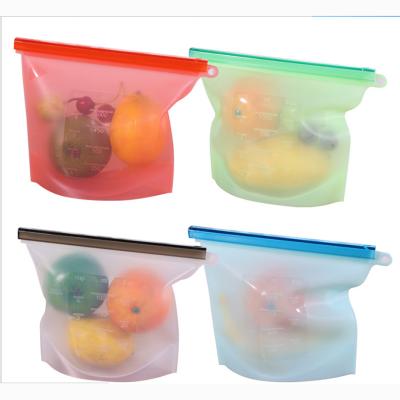 China Amazon Factory Price Food Grade Factory Price Viable Zipper Lock Stereoscopic Silicone Food Storage Foldable Bag for sale