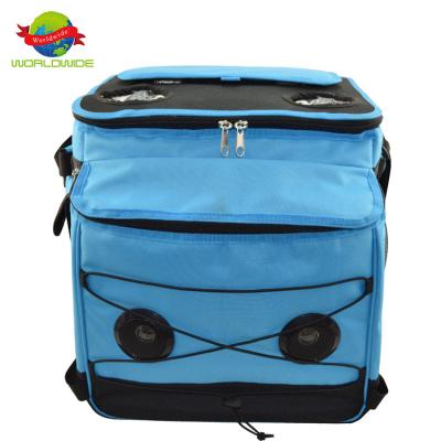 China Large Capacity Insulated Cooler Bag With Bluetooth Speaker Cooler Bag With Outdoor Cart Cooler Lunch Bag for sale