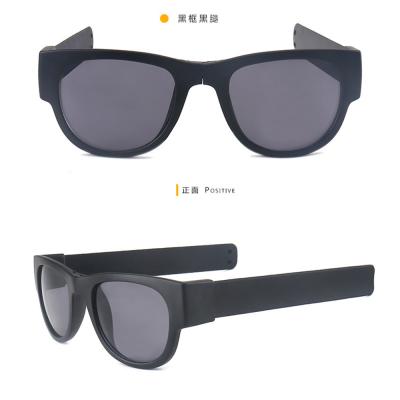 China 2021 Fashion Sunglasses Silicone Ring Strap Pop Ring Sunglasses Mounting Folding Lenses Customize Foldable Sunglasses for sale