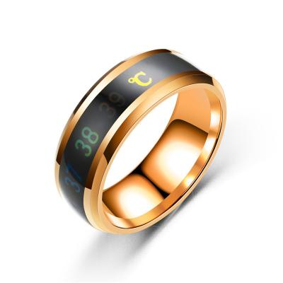 China New European and American fashion CLASSIC smart couples ring mood temperature display ring for valentines gift for sale