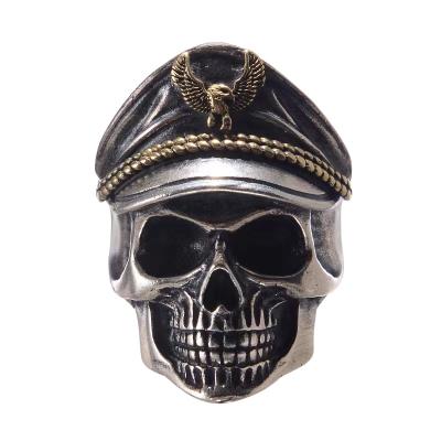 China CLASSIC Open-mouth Mens Ring Vampires Legion Captain Vulcan Double Eagle Skull Ring for sale