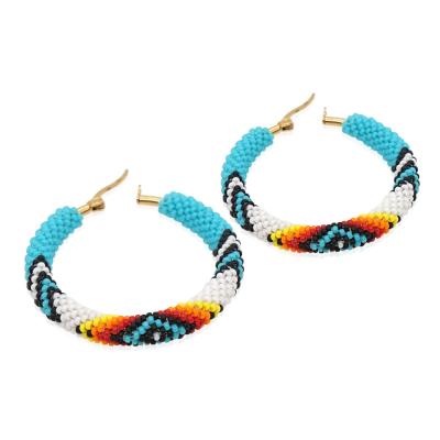 China FASHIONABLE Handmade Woven Style Jewelry Native Woven Earrings For Women Gift Miyuki Bead Earrings Accessories 2021 for sale