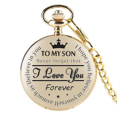 China Modern Pocket Watch To MY SON Movie The Lion King Cover Pendant Quartz Mens Necklace Chain Clock Gifts For Boys Bolsillo for sale