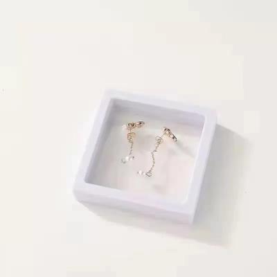 China Europe and the United States premier jewelry display storage box PE membrane hanging box hand ring earrings necklace color transparent jewelry gift box for sale