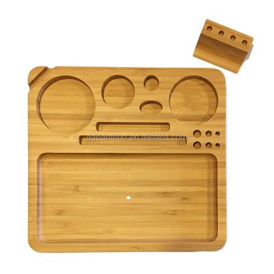 China Large Eco - Friendly Bamboo Rolling Tray Smoker For Vintage for sale